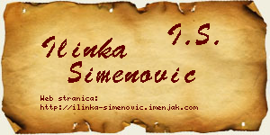 Ilinka Simenović vizit kartica